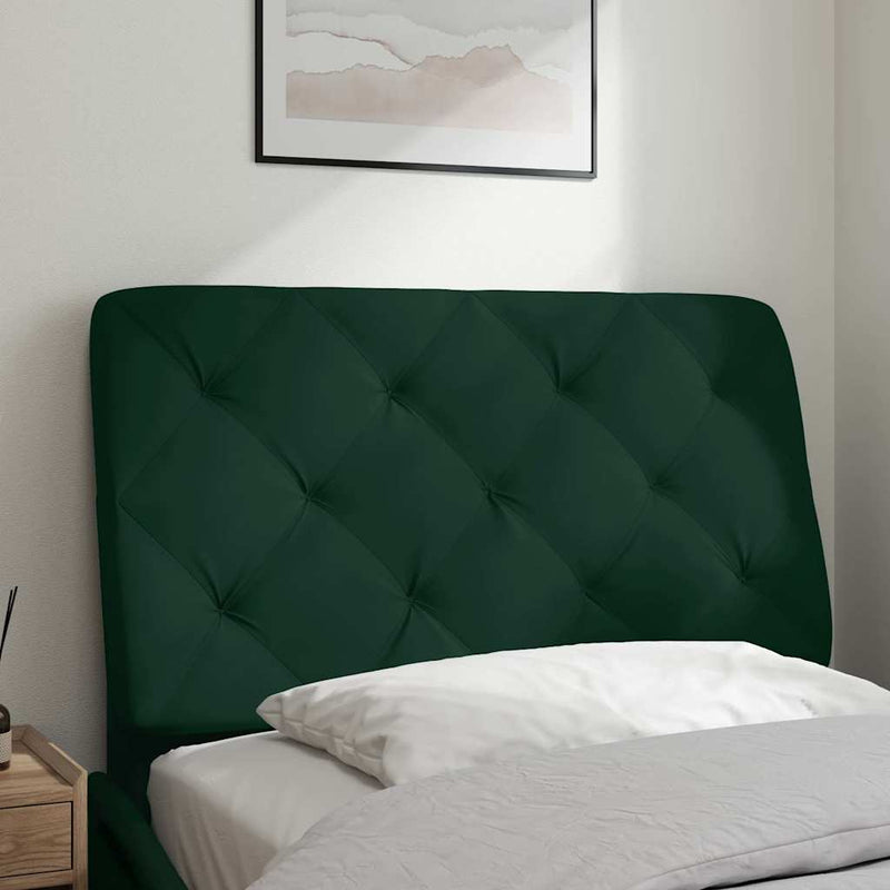 Pernă tăblie de pat, verde, 80 cm, catifea