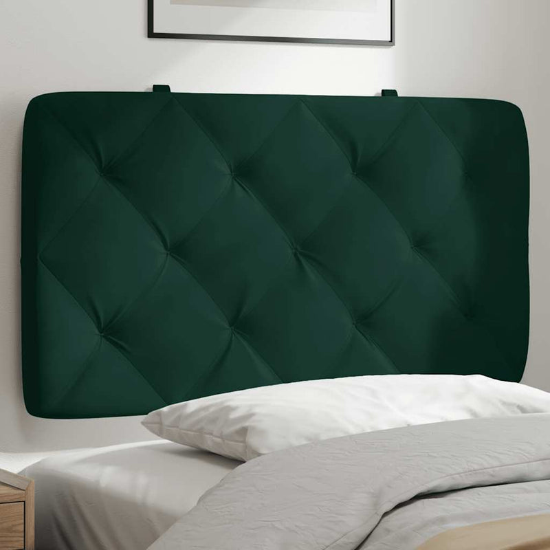 Pernă tăblie de pat, verde, 80 cm, catifea