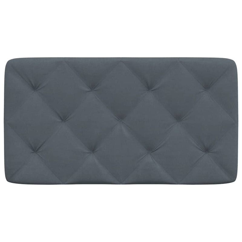 Pernă tăblie de pat, gri închis, 90 cm, catifea