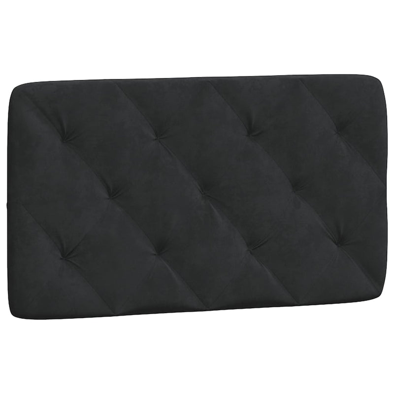 Pernă tăblie de pat, negru, 90 cm, catifea