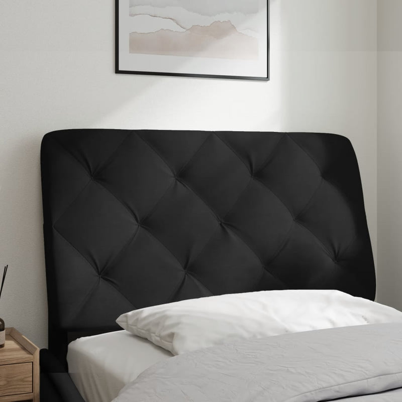 Pernă tăblie de pat, negru, 90 cm, catifea