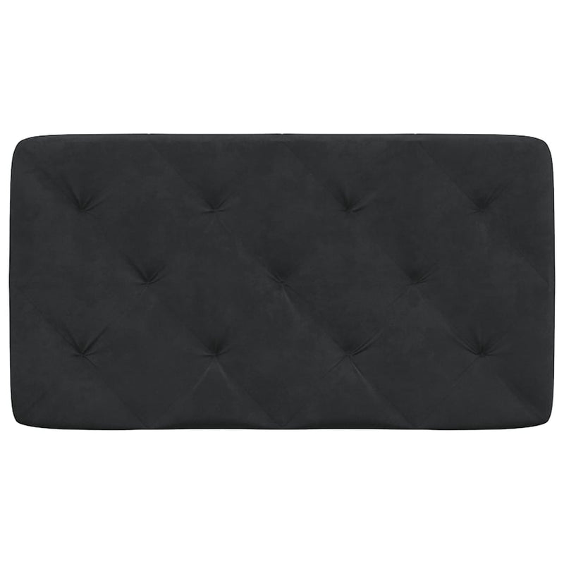 Pernă tăblie de pat, negru, 90 cm, catifea