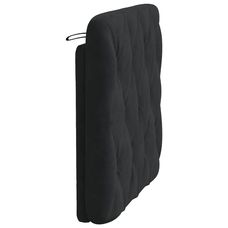 Pernă tăblie de pat, negru, 90 cm, catifea