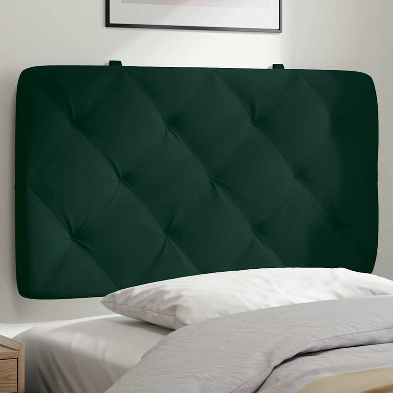 Pernă tăblie de pat, verde, 90 cm, catifea