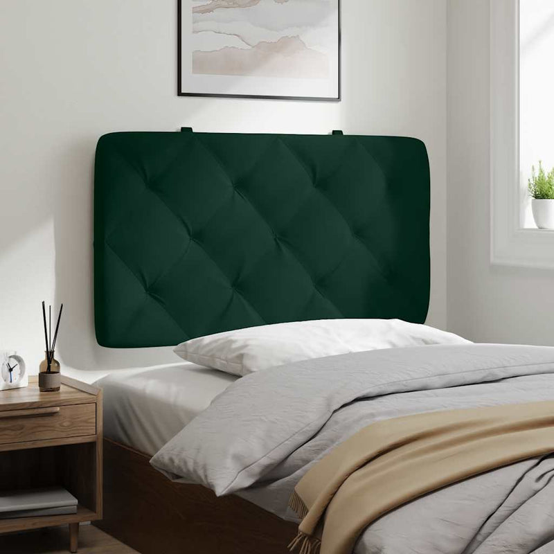 Pernă tăblie de pat, verde, 90 cm, catifea