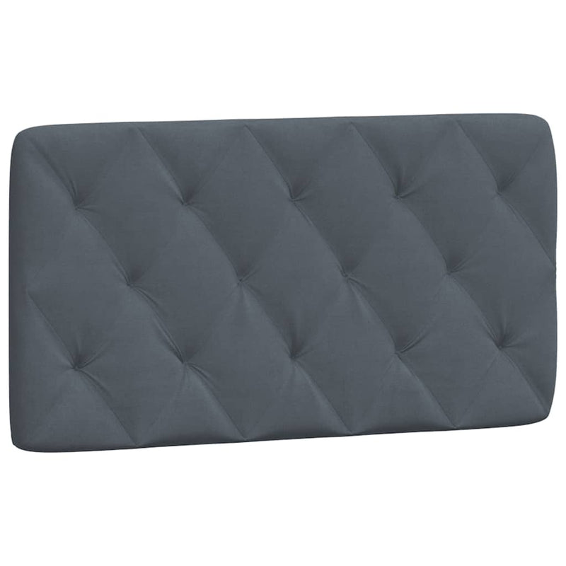 Pernă tăblie de pat, gri închis, 100 cm, catifea
