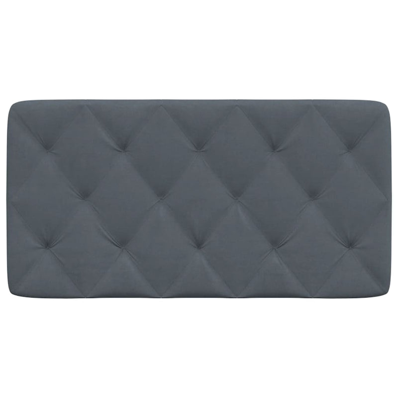 Pernă tăblie de pat, gri închis, 100 cm, catifea