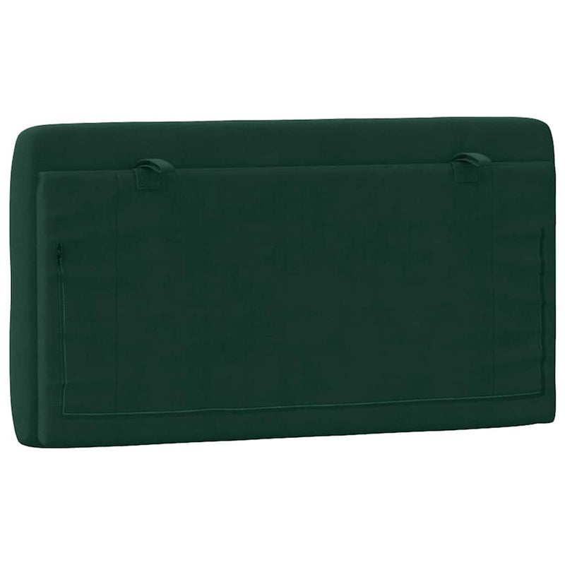 Pernă tăblie de pat, verde, 100 cm, catifea