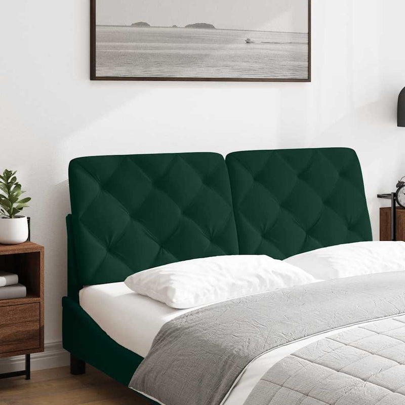 Pernă tăblie de pat, verde, 120 cm, catifea