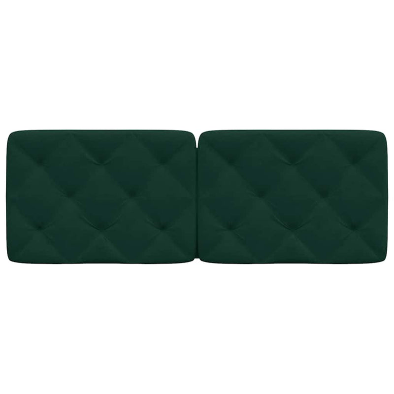Pernă tăblie de pat, verde, 120 cm, catifea
