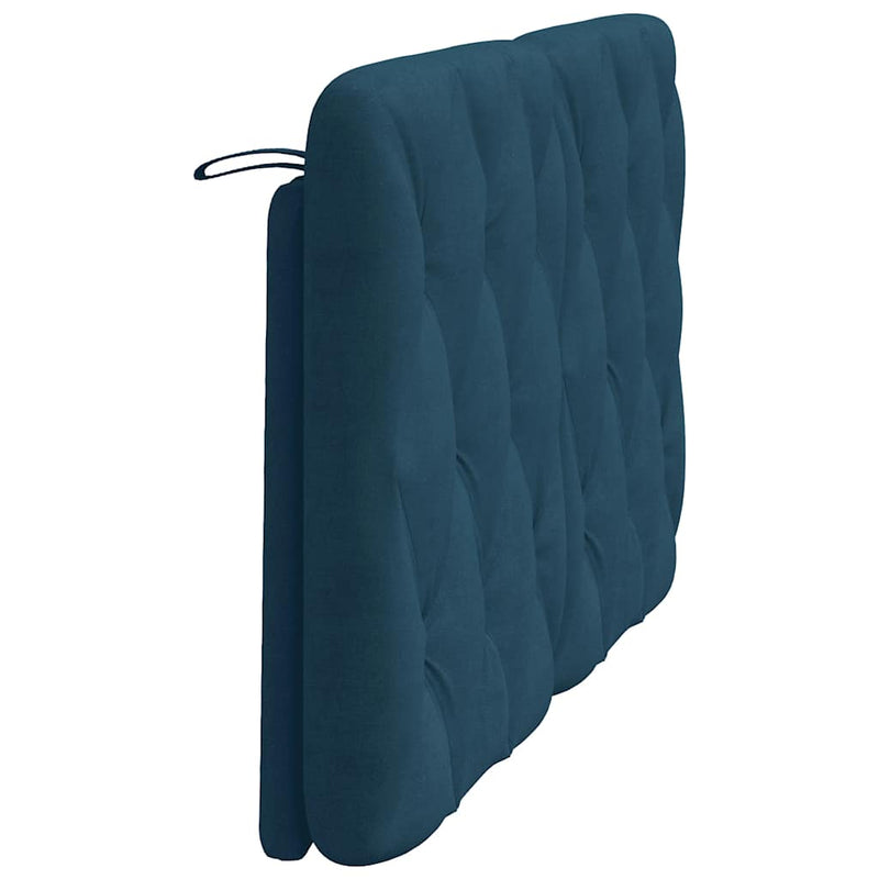 Pernă tăblie de pat, albastru, 120 cm, catifea