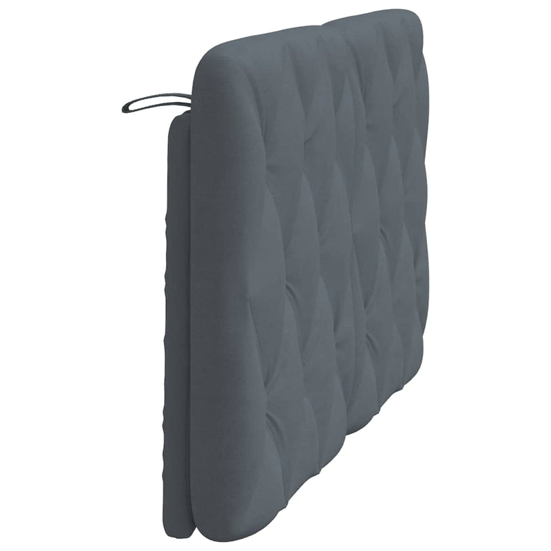 Pernă tăblie de pat, gri închis, 140 cm, catifea