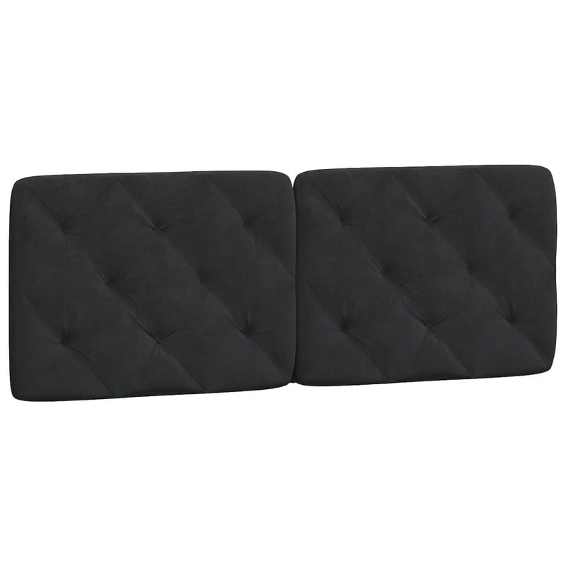 Pernă tăblie de pat, negru, 140 cm, catifea