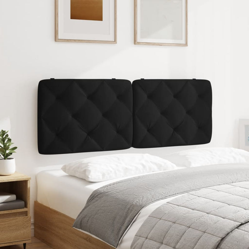 Pernă tăblie de pat, negru, 140 cm, catifea