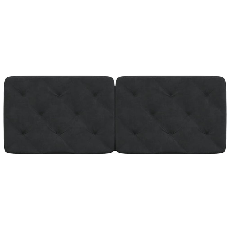 Pernă tăblie de pat, negru, 140 cm, catifea