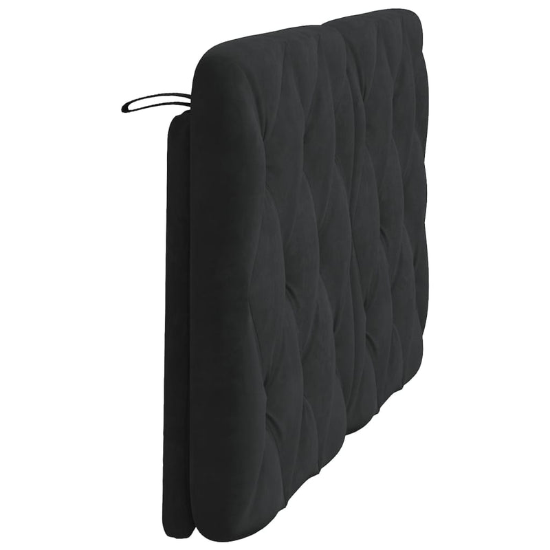 Pernă tăblie de pat, negru, 140 cm, catifea