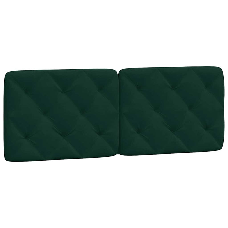 Pernă tăblie de pat, verde, 140 cm, catifea