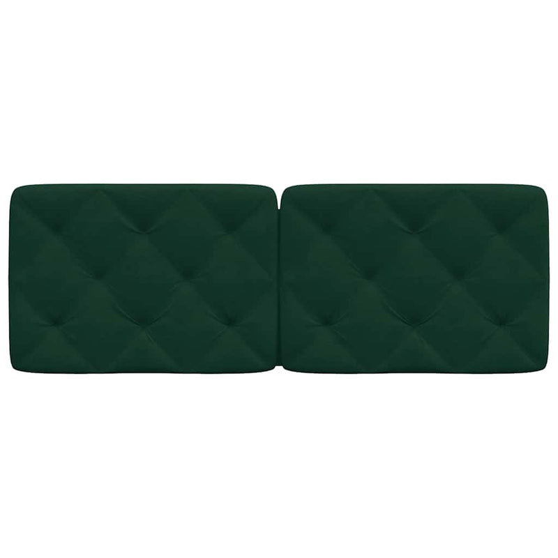 Pernă tăblie de pat, verde, 140 cm, catifea