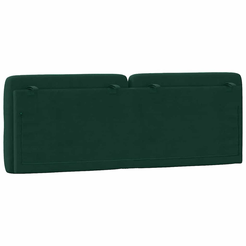 Pernă tăblie de pat, verde, 140 cm, catifea