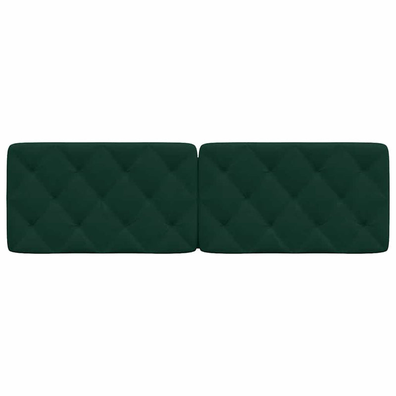 Pernă tăblie de pat, verde, 160 cm, catifea