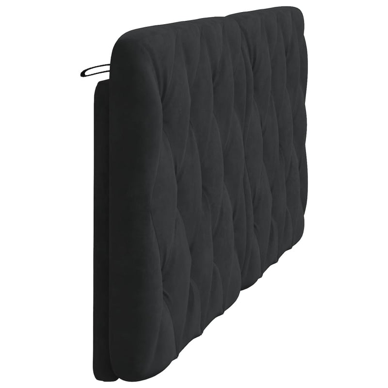 Pernă tăblie de pat, negru, 180 cm, catifea