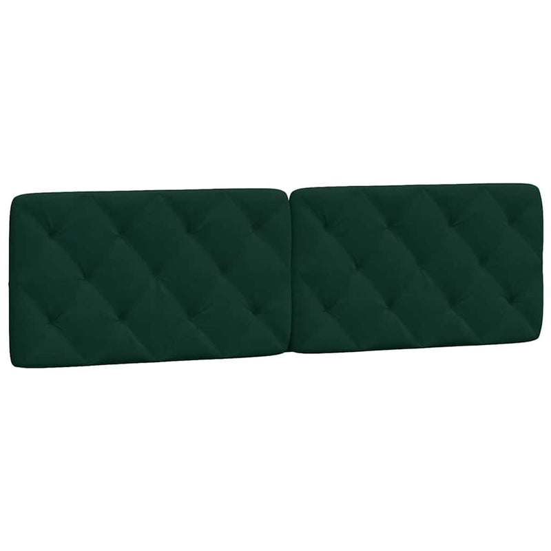 Pernă tăblie de pat, verde, 180 cm, catifea