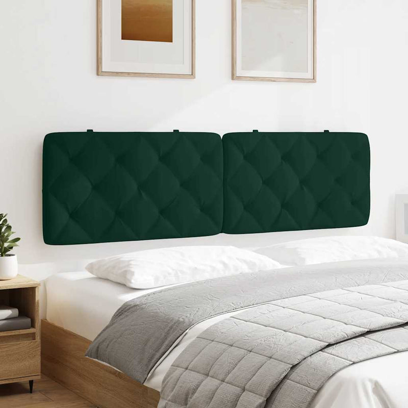 Pernă tăblie de pat, verde, 180 cm, catifea