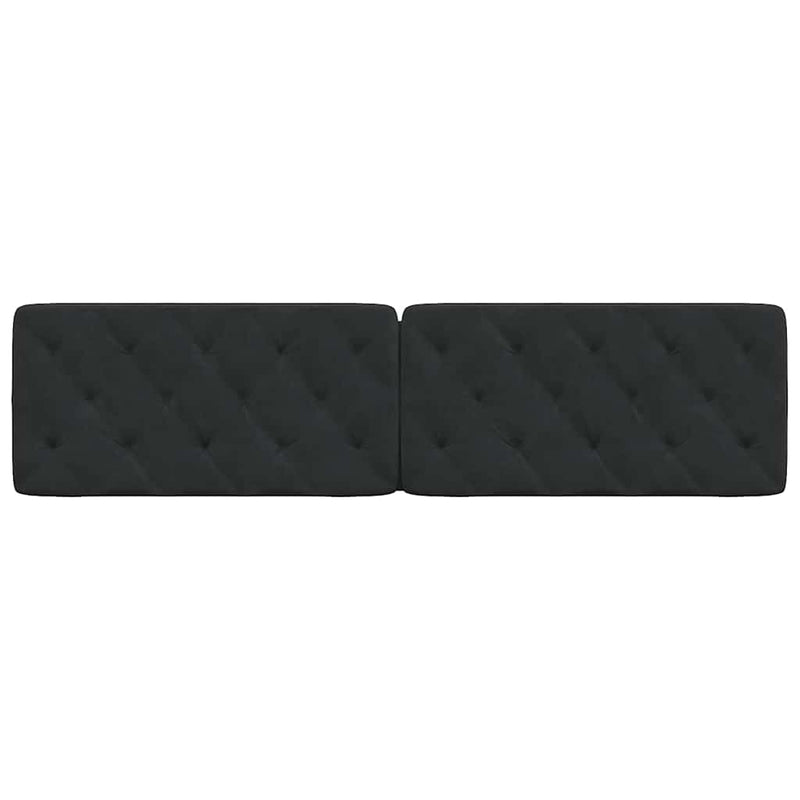 Pernă tăblie de pat, negru, 200 cm, catifea