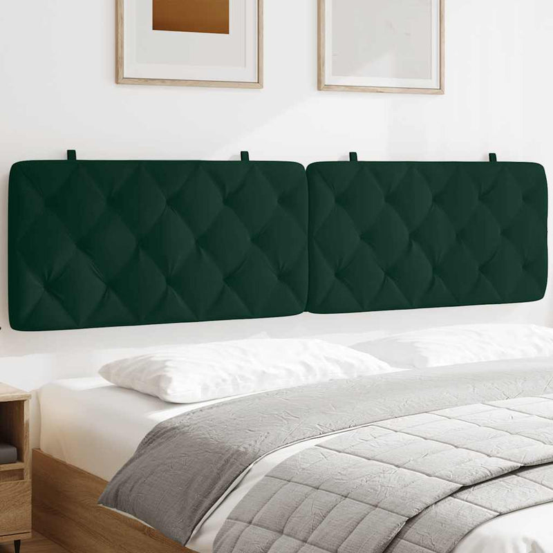 Pernă tăblie de pat, verde, 200 cm, catifea