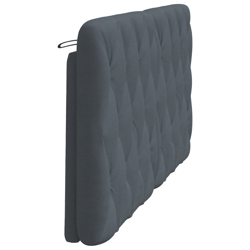 Pernă tăblie de pat, gri închis, 152 cm, catifea
