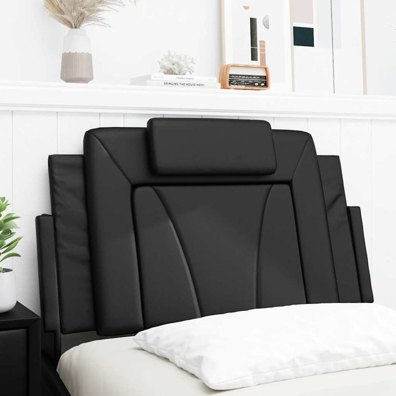 Pernă pentru tăblie pat, Viana, negru, 90 cm, piele artificială