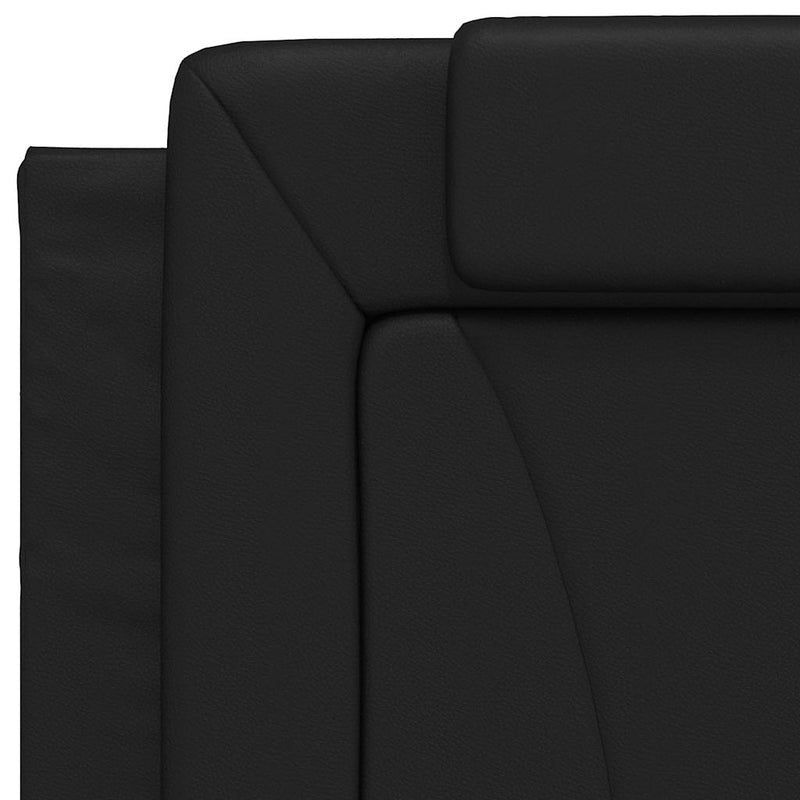 Pernă pentru tăblie pat, Viana, negru, 90 cm, piele artificială