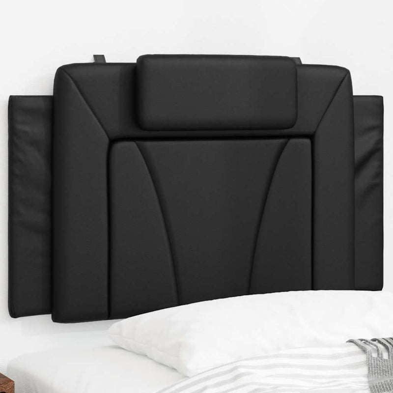 Pernă pentru tăblie pat, Viana, negru, 90 cm, piele artificială