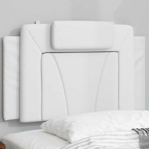 Pernă pentru tăblie pat, Viana, alb, 90 cm, piele artificială