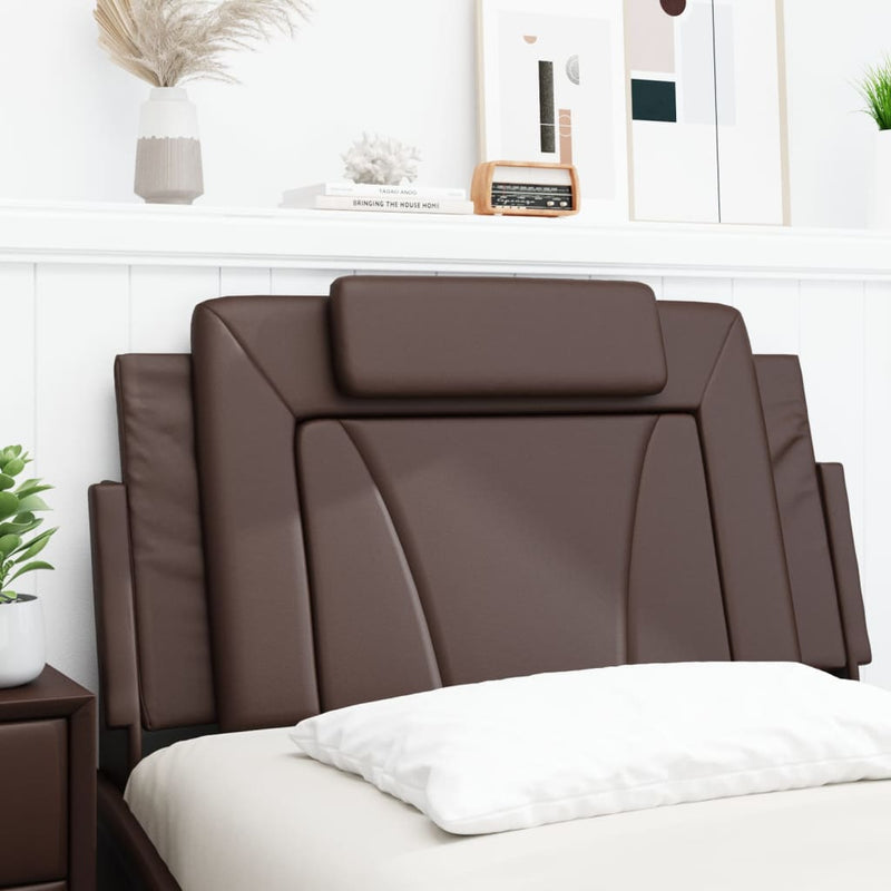Pernă pentru tăblie pat, Viana, maro, 100 cm, piele artificială