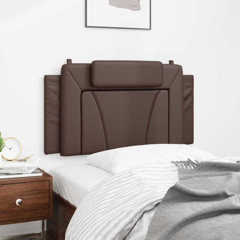 Pernă pentru tăblie pat, Viana, maro, 100 cm, piele artificială