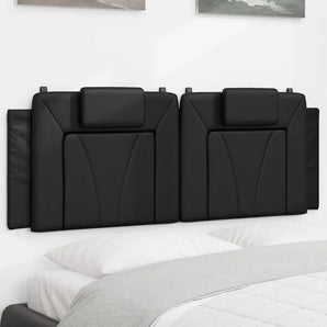 Pernă pentru tăblie pat, Viana, negru, 120 cm, piele artificială