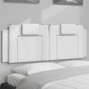 Pernă pentru tăblie pat, Viana, alb, 120 cm, piele artificială