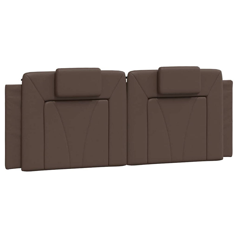Pernă pentru tăblie pat, Viana, maro, 120 cm, piele artificială