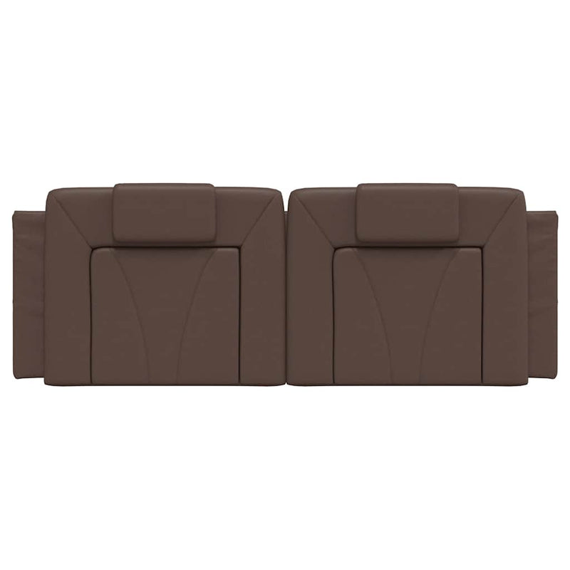 Pernă pentru tăblie pat, Viana, maro, 120 cm, piele artificială