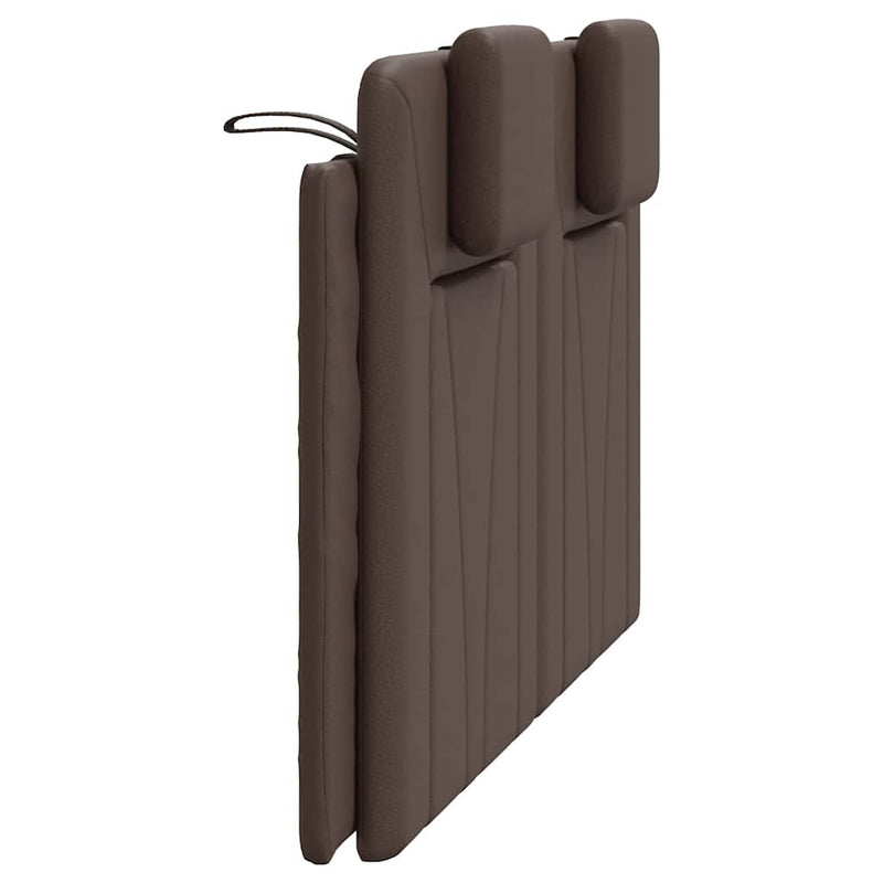 Pernă pentru tăblie pat, Viana, maro, 120 cm, piele artificială