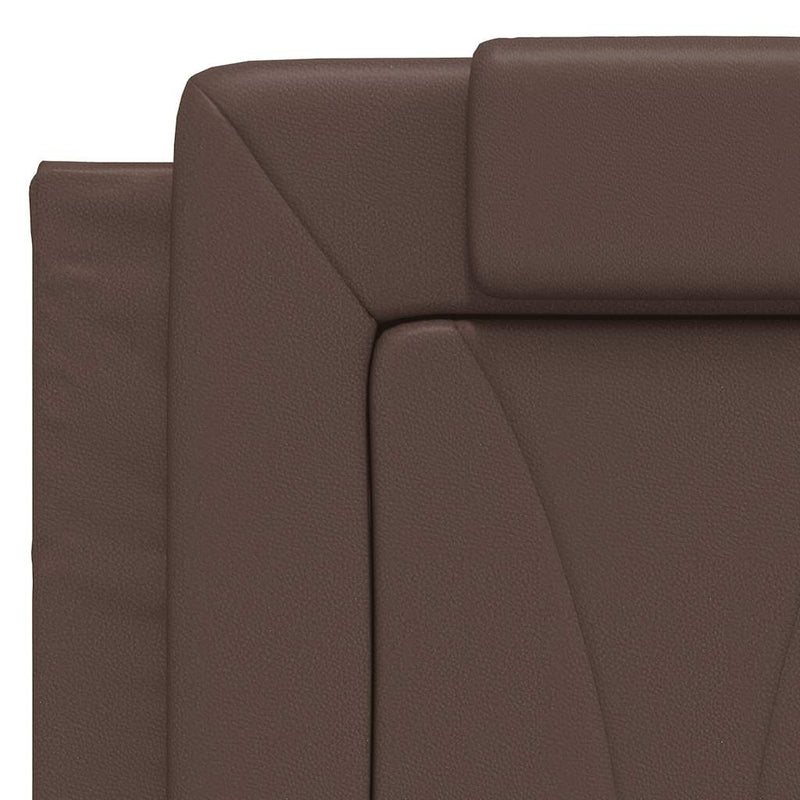 Pernă pentru tăblie pat, Viana, maro, 120 cm, piele artificială