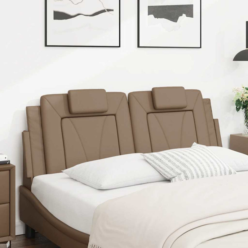 Pernă pentru tăblie pat, Viana, cappuccino, 120 cm, piele artificială