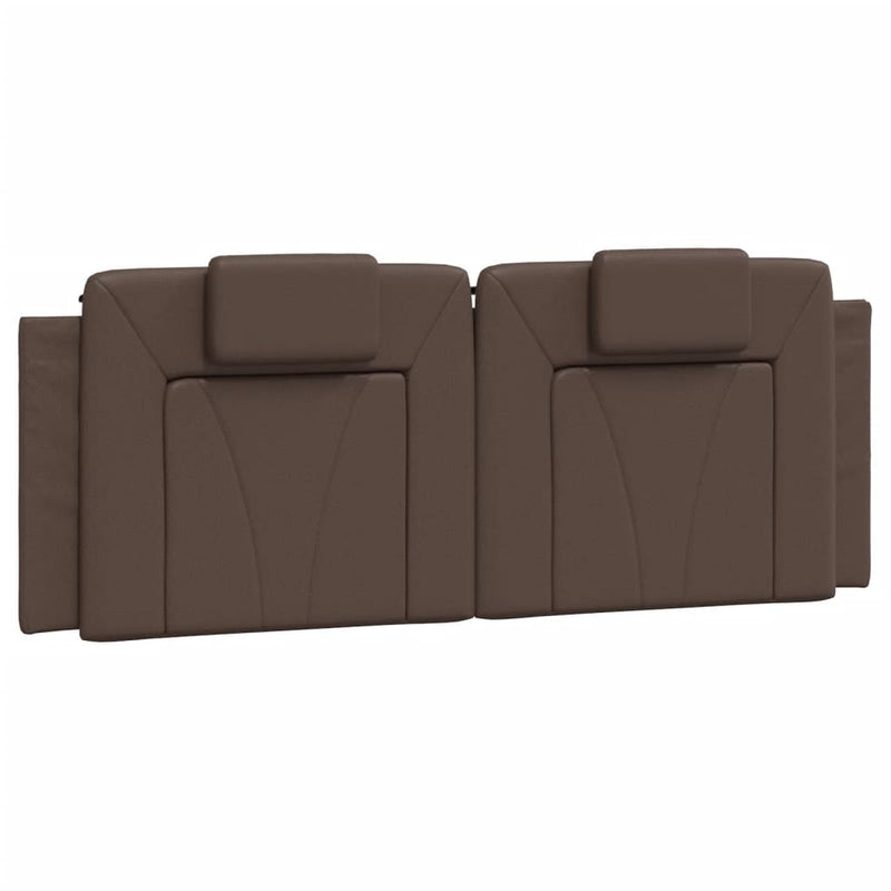 Pernă pentru tăblie pat, Viana, maro, 140 cm, piele artificială