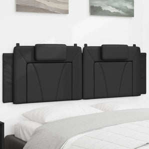 Pernă pentru tăblie pat, Viana, negru, 160 cm, piele artificială