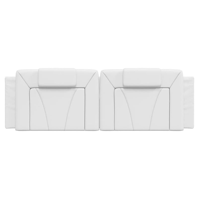 Pernă pentru tăblie pat, Viana, alb, 160 cm, piele artificială