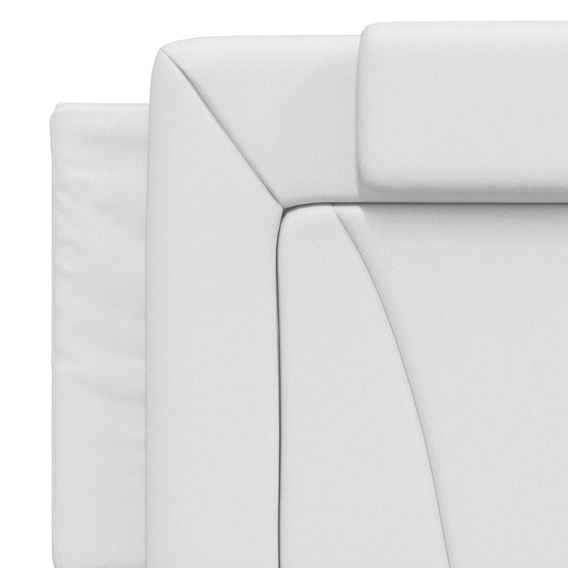 Pernă pentru tăblie pat, Viana, alb, 160 cm, piele artificială