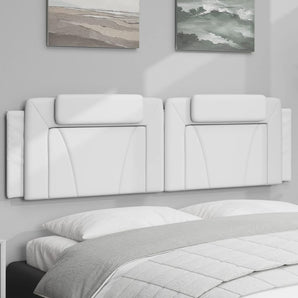 Pernă pentru tăblie pat, Viana, alb, 180 cm, piele artificială