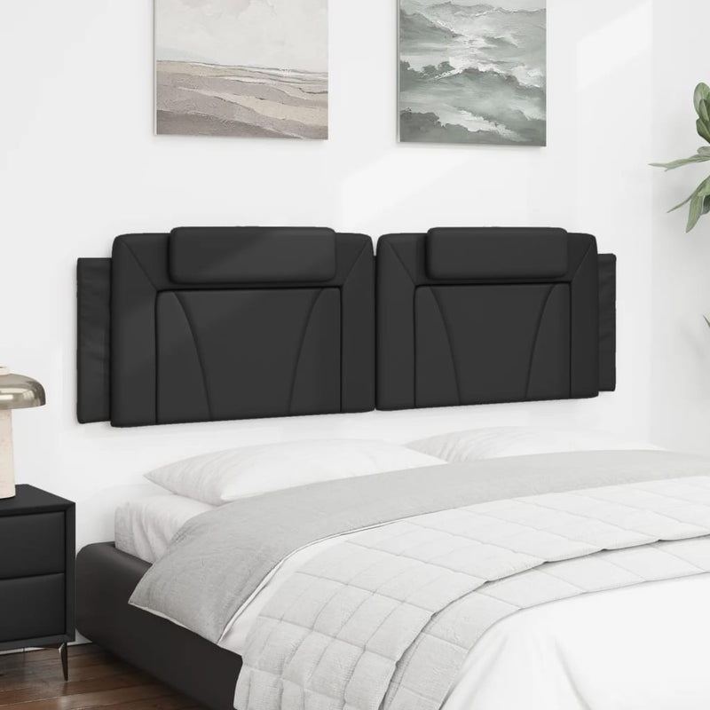 Pernă pentru tăblie pat, Viana, negru, 183 cm, piele artificială