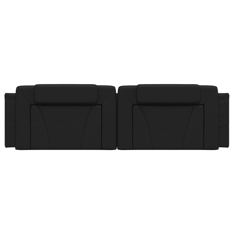Pernă pentru tăblie pat, Viana, negru, 183 cm, piele artificială